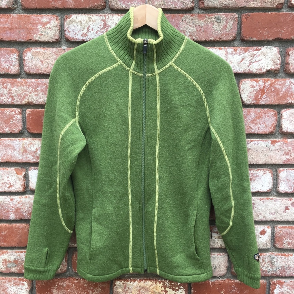 !SOLD! KUHL Merino Fleece Wool Knit Zip up Sweater
